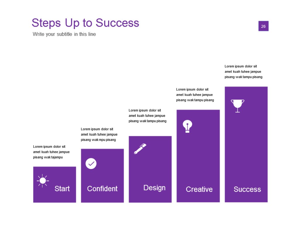 Steps Up to Success 01 26 Write your subtitle in this line Lorem ipsum